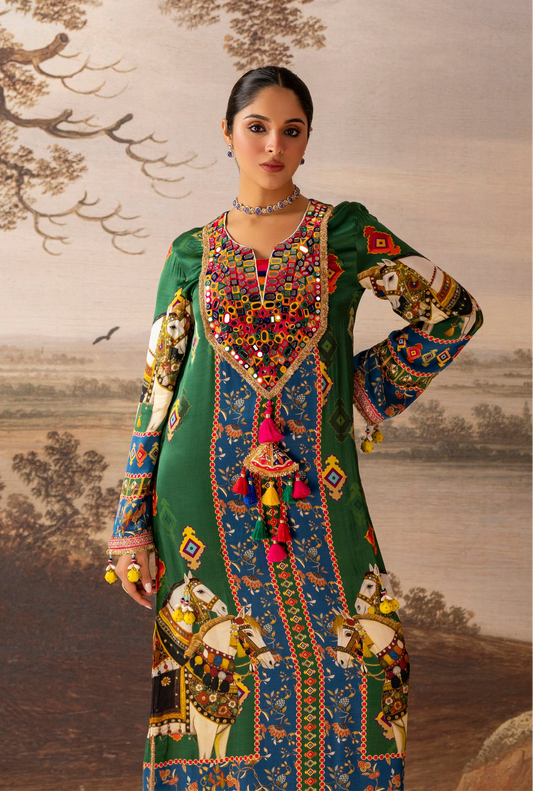 RANGREZ - Kaftan with headband